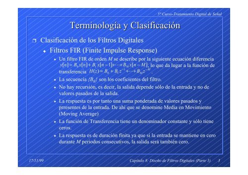 Diseño de Filtros Digitales - Tecnun