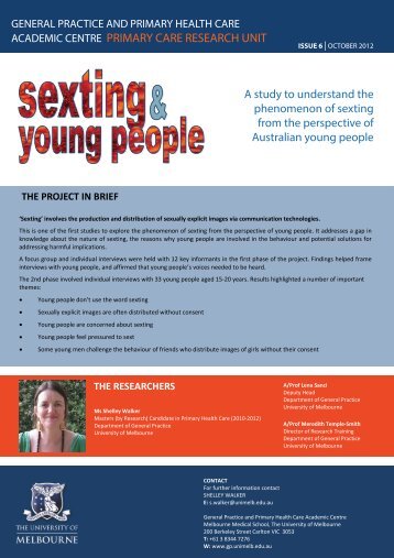 A study to understand the phenomenon of sexting from the ...