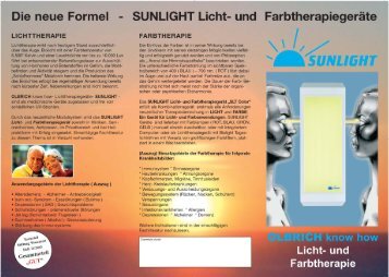 Flyer deutsch - Lichttherapie und Farbtherapie