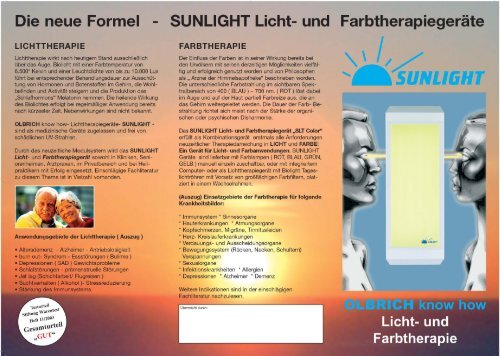 Flyer deutsch - Lichttherapie und Farbtherapie