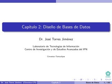 Capítulo 2: Diseño de Bases de Datos - Cinvestav-Tamaulipas