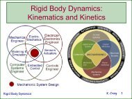 Rigid Body Dynamics: Kinematics and Kinetics - Mechatronics