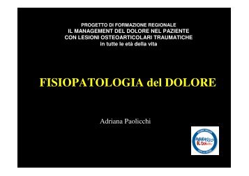 FISIOPATOLOGIA del DOLORE