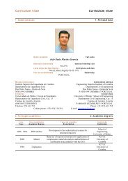 Curriculum vitae Curriculum vitae - Departamento de Engenharia Civil