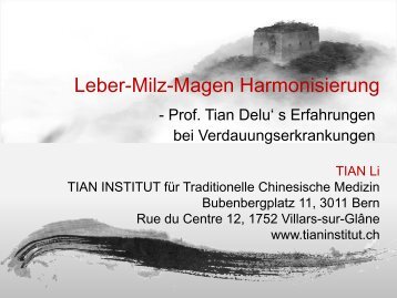 Prof. TIAN Delu's Erfahrungen - congress-info.ch | Home