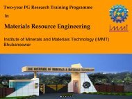 Materials Resource Engineering - IMMT