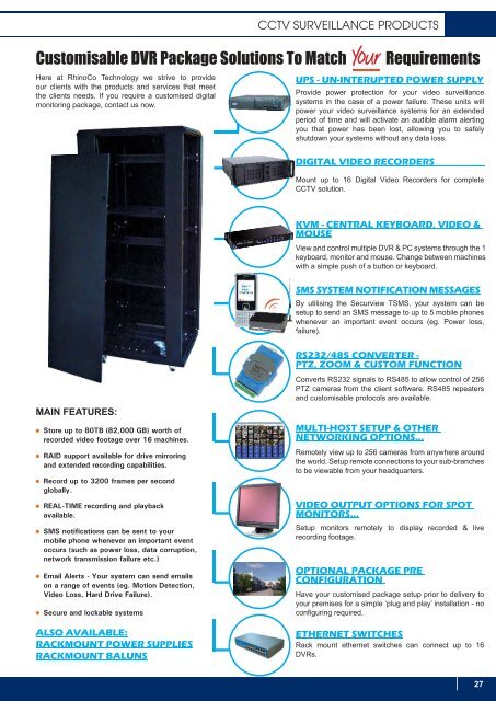 Rhinoco Catalogue 2009 - Rhinoco Technology