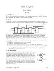 CS251 – Spring 2008 Barrel Shifters