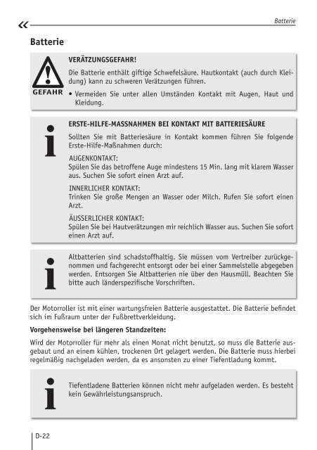Bedienungsanleitung - SI-Zweirad-Vertriebs GmbH