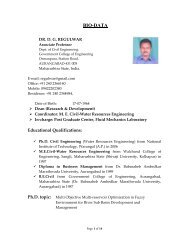 BIO-DATA - Government College Of Engineering Aurangabad
