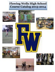 Flowing Wells High School Course Catalog 2013-2014