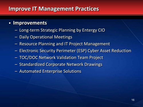 CIP vs Non-CIP - Entergy - SERC Home Page