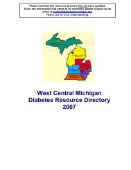 Services For People with Diabetes - Michigan Diabetes Outreach ...