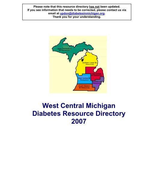 Services For People with Diabetes - Michigan Diabetes Outreach ...