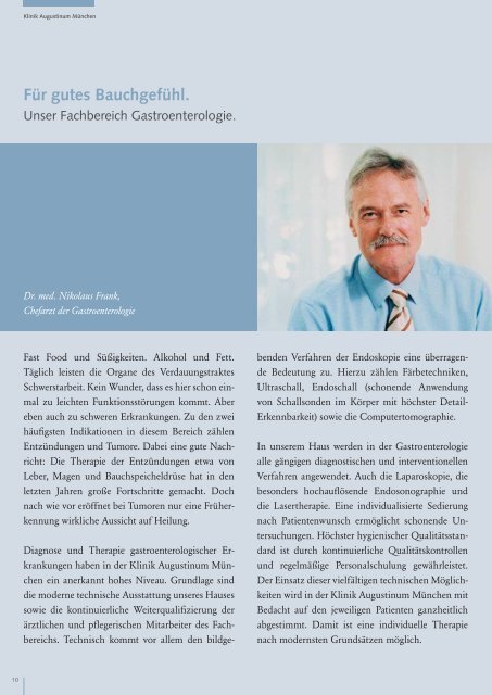 Download QualitÃ¤tsbericht 2006 - Klinik Augustinum