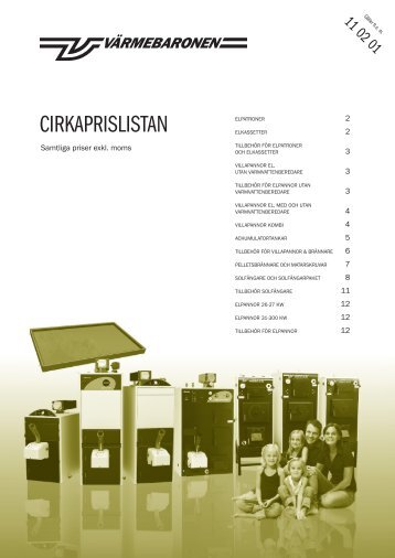 CIRKAPRISLISTAN - VÃ¤rmebaronen