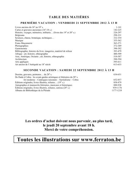 catalogue en pdf - Bibliorare