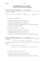 MATEMATICAS con MAPLE PrÃ¡ctica III de CÃ¡lculo diferencial