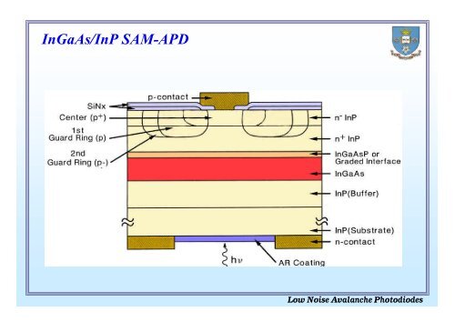 Low Noise Avalanche Photodiodes