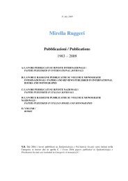 Mirella Ruggeri Pubblicazioni / Publications