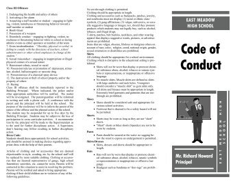 Code of Conduct - East Meadow School District