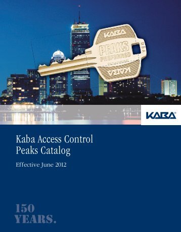 Kaba Access Control Peaks Catalog - Kaba Ilco