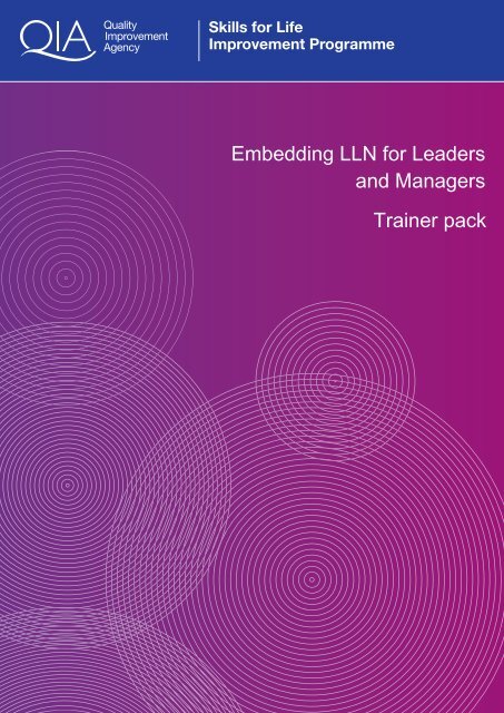Embedding LLN for Leaders and Managers Trainer pack