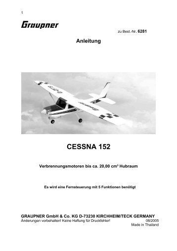 CESSNA 152 - Graupner