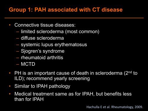 Greg Calligaro Definition and classification of pulmonary hypertension