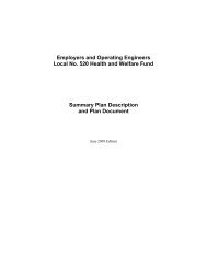 Summary Plan Description - Operating Engineers Local 520