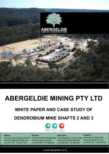 abergeldie mining pty ltd white paper and case study of dendrobium ...