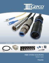 GEPCO Fibre Optic Solutions Catalog - Carraro Broadcasting ...