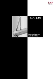 DORMA Deurdranger TS73 EMF met hydraulische vastzetting