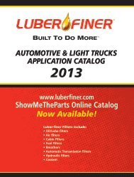 Automotive & Light Trucks Application Catalog PDF - Luber-finer