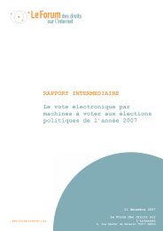 rapport - Forum des droits sur l'internet