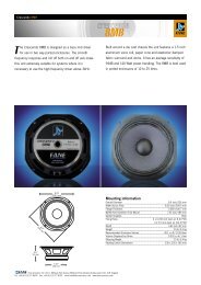 The Crescendo 8MB is designed as a bass mid driver - Fane