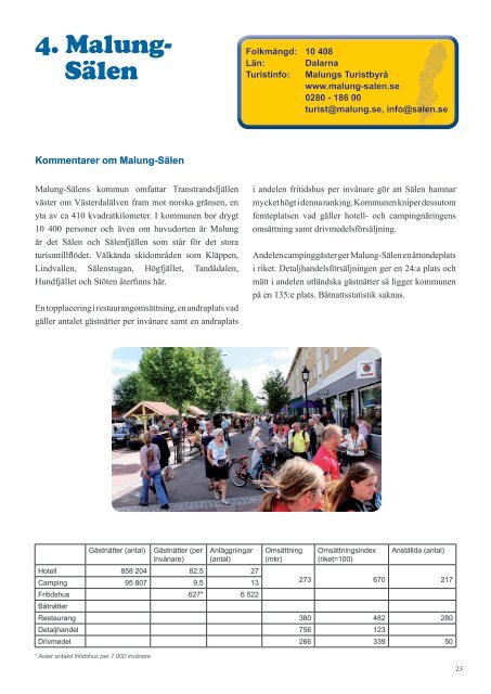 Besöksnäringen i Sverige - Älvdalens kommun