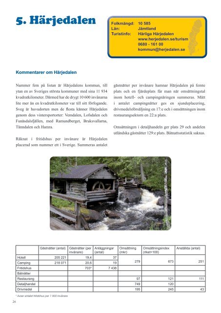 Besöksnäringen i Sverige - Älvdalens kommun
