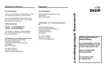 Einladung (PDF, 41 KB) - Dvgw-Landesgruppe Saarland