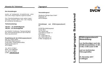 Einladung (PDF, 47 KB) - Dvgw-Landesgruppe Saarland