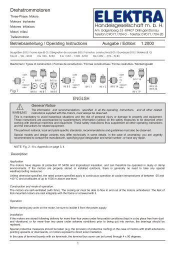 Drehstrommotoren - Elektra Handelsgesellschaft mbh