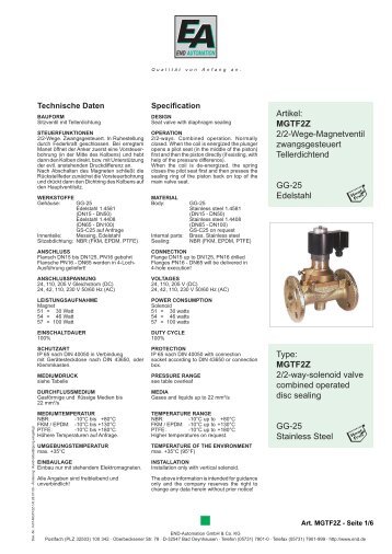 MGTF2Z 2/2-way-solenoid valve combine