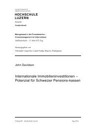 Internationale Immobilieninvestitionen - Hochschule Luzern