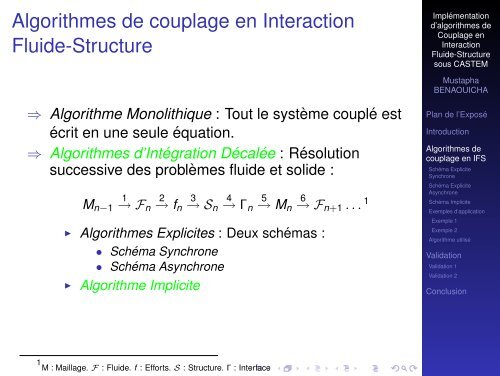 Interaction fluide-structure sous Cast3m