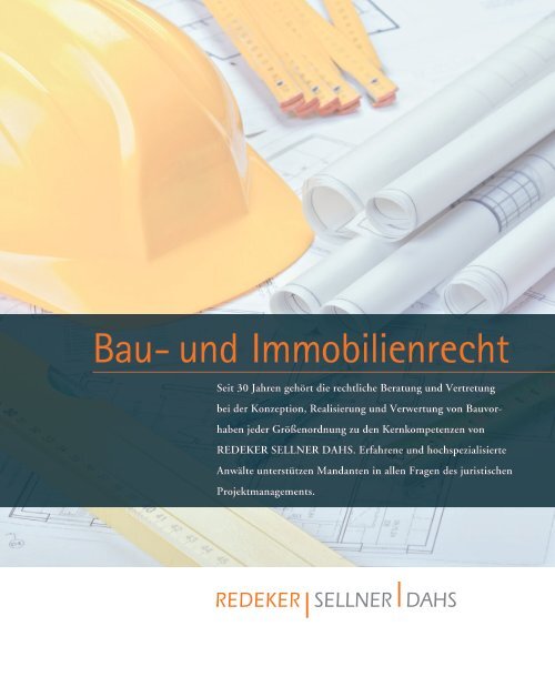 Bau- und Immobilienrecht - Redeker Sellner Dahs