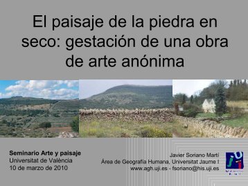 El paisaje de la piedra en seco - Coordinadora d'Entitats per la ...