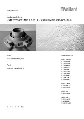 Luft/avgass ecoTEC exclusiv + plus - Vaillant