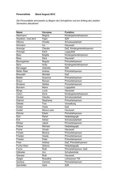 SJ 2012-2013 Personalliste Stand August 2012