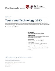 Teens and Technology 2013 - Pew Internet & American Life Project