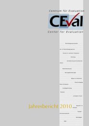 Jahresbericht 2010 - Centrum für Evaluation